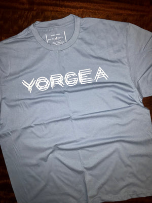 YORGEA STONE BLUE CLASSIC LOGO TEE