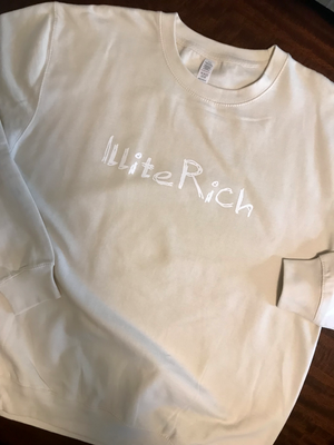 IlliteRich Streetwear Cream Classic Logo Sweat